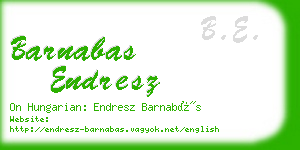 barnabas endresz business card